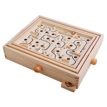 Wooden Table Labyrinth Game